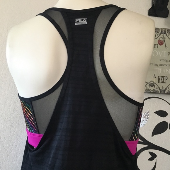 Fila top with sports bra Tank Sz Medium - Picture 5 of 15